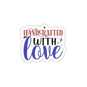 50 Count Handcrafted with Love Handmade Stickers